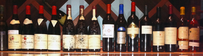vintage wine line up